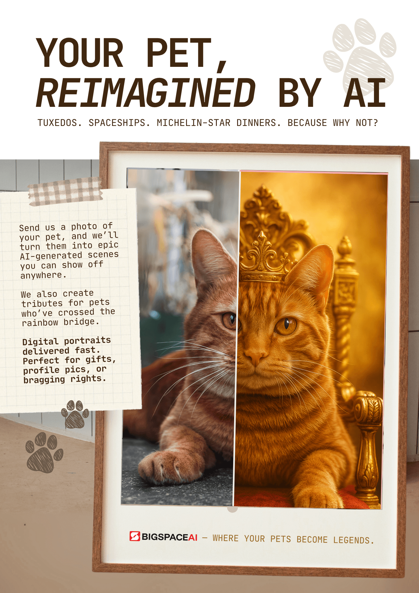 AI Pet Portraits – Epic, Absurdly Awesome, One-of-a-Kind