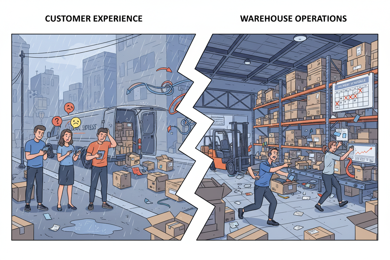 Online businesses with inconsistent delivery processes