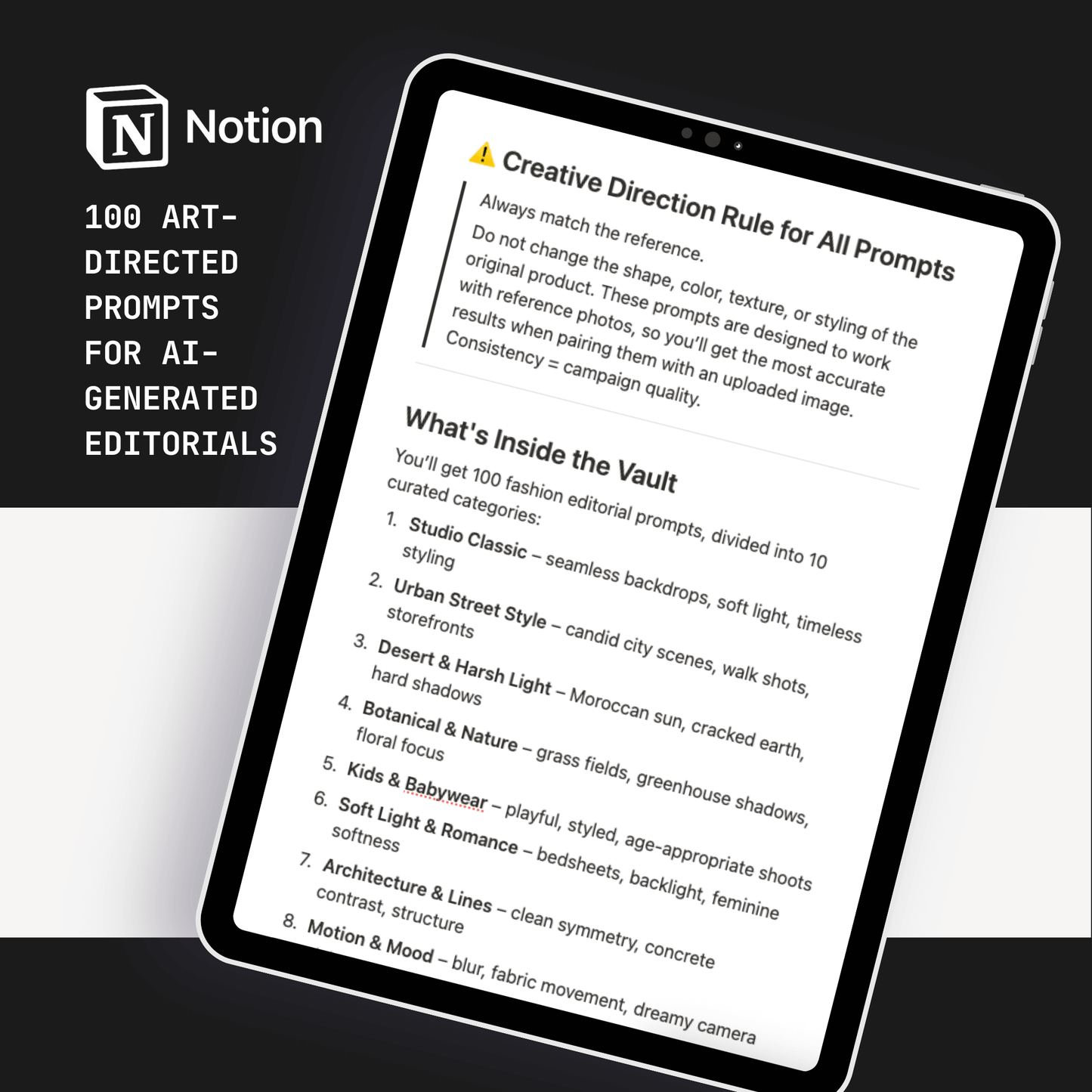 FASHION DIRECTOR: 100 EDITORIAL AI PROMPTS FOR HIGH- IMPACT CAMPAIGNS